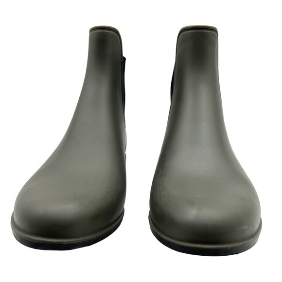 Sam Edelman Womens 8 Tinsley Moss Green Chelsea Ankle Rain Bootie - Picture 6 of 16